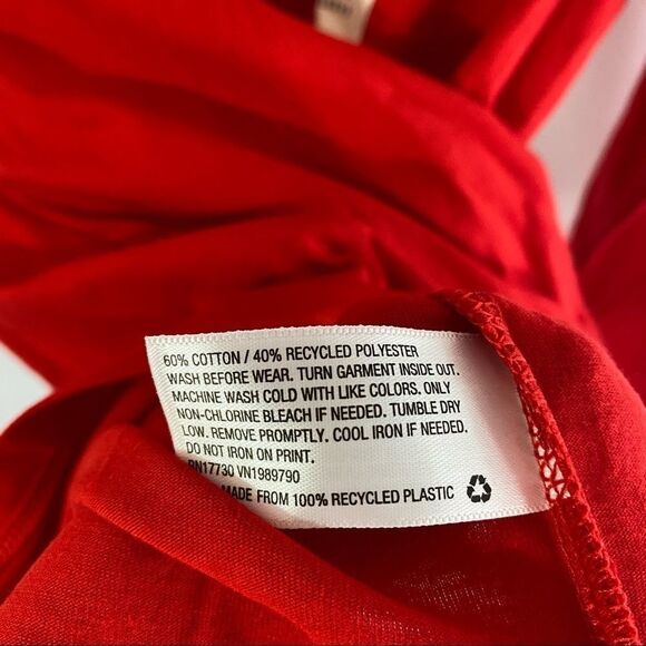 Cat & Jack Girls’ Long Sleeve Crew Neck Solid Red Top - Picture 3 of 4